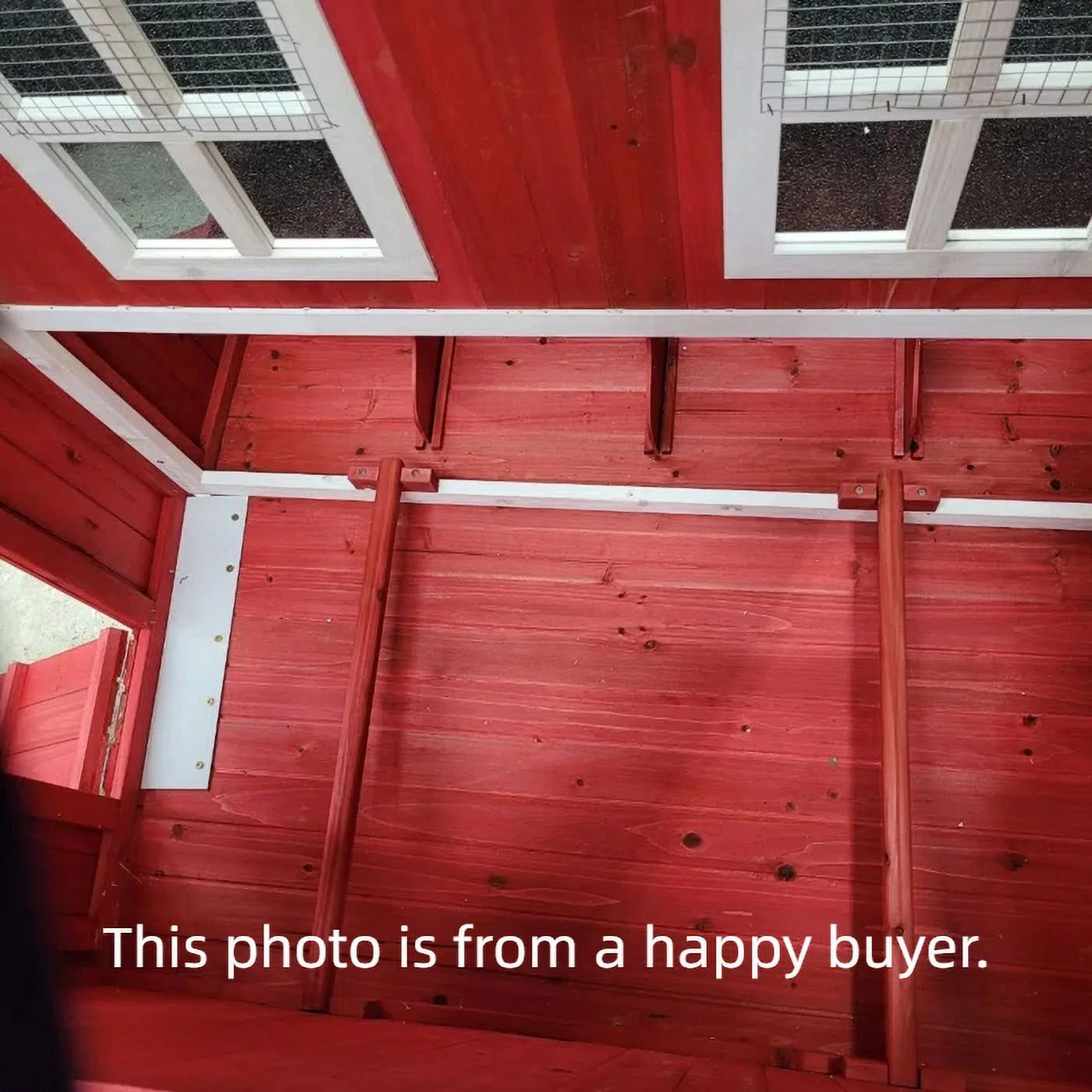 Large Wood Chicken Coop Hen House 4-8 Chickens 4 Nesting Box