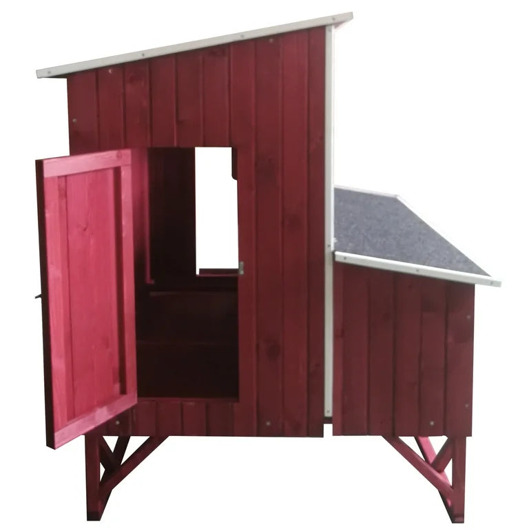 Large Wood Chicken Coop Hen House 4-8 Chickens 4 Nesting Box