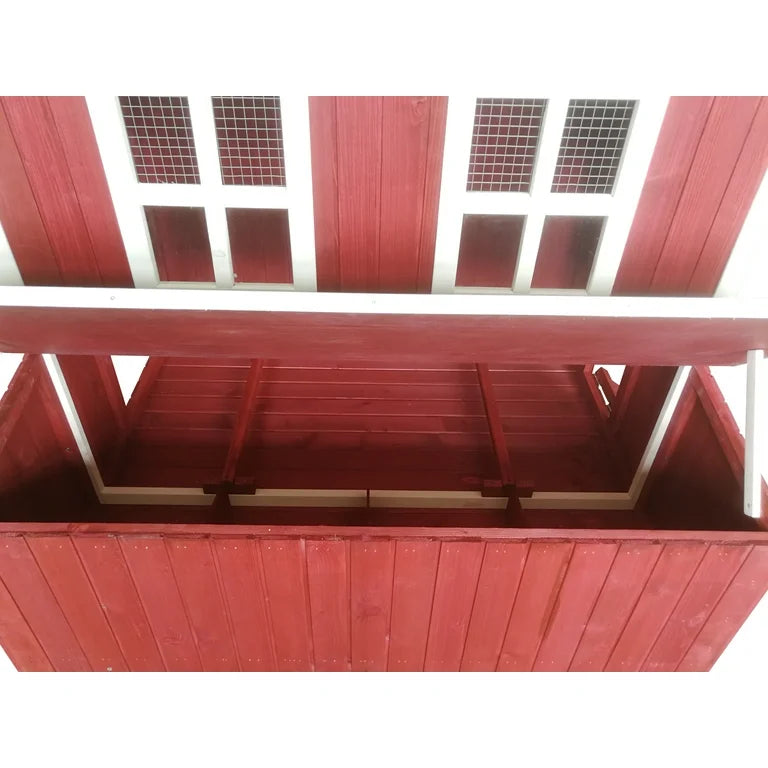 Large Wood Chicken Coop Hen House 4-8 Chickens 4 Nesting Box
