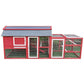 Chicken Coop Outlet Large Wood Backyard Hen House Nesting Box & Run & Cleaning Tray